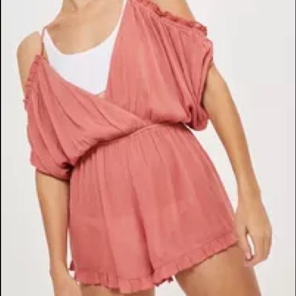 NWT Topshop Cold Shoulder Playsuit - 4-6 - AS IS - Picture 2 of 12